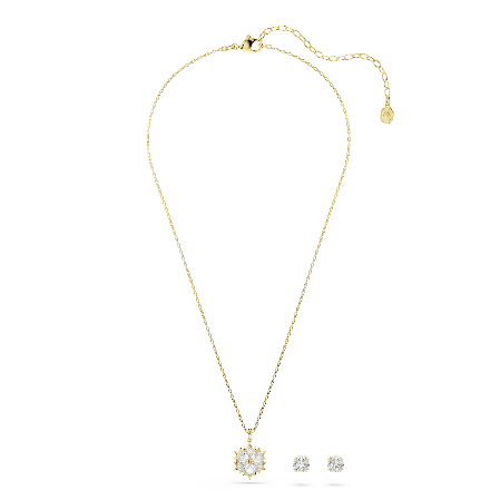 Resim Magic Set, Set (2), Karışık kesim, Kar tanesi, Beyaz, 18k altın rengi yüzey