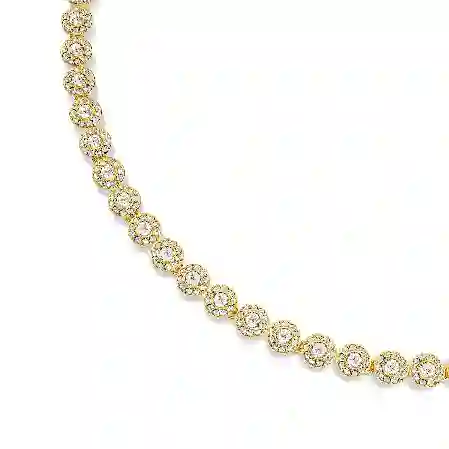 Resim Una Angelic Set, Yuvarlak kesim, Beyaz, Altın rengi kaplama