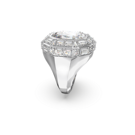 Resim Mesmera Kokteyl Yüzüğü, Sekizgen kesim, Beyaz, Rodyum kaplama