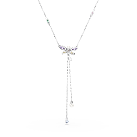 Resim Ariana Grande x Swarovski Y-Kolye, Karışık kesimler, Yusufçuk, Çok renkli, Rodyum kaplama