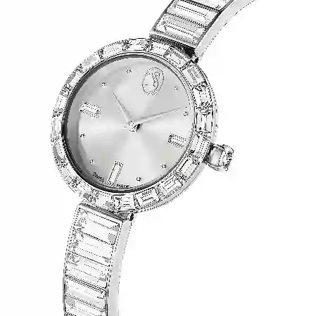 Resim Matrix Bangle Saat, İsviçre Üretimi, Kristal bileklik, Beyaz, Paslanmaz çelik