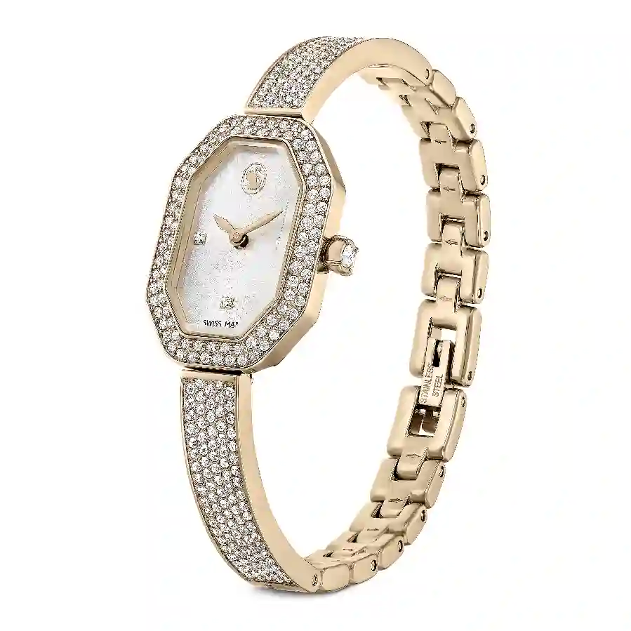 Resim Dextera Bangle Saat, İsviçre Üretimi, Metal bileklik, Altın Rengi, Şampanya altın rengi yüzey