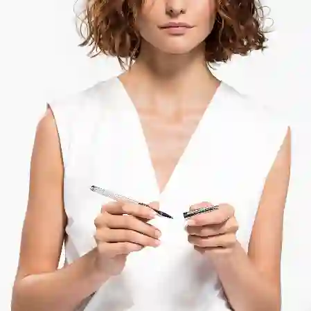 Resim Crystalline Top Uçlu Kalem, Gümüş Rengi, Krom Kaplama