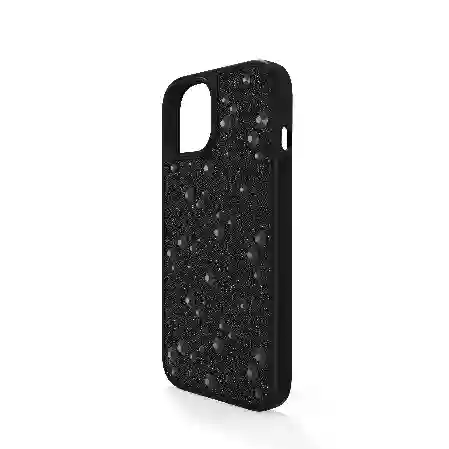 Resim High Akıllı Telefon Kılıfı, Flat Back kristaller, iPhone® 15, Siyah