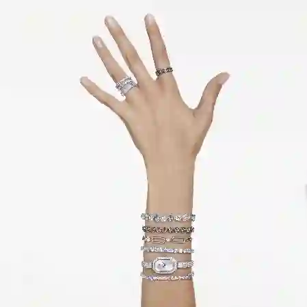 Resim Dextera Bangle Saat, İsviçre Üretimi, Metal bileklik, Gümüş Rengi, Paslanmaz çelik